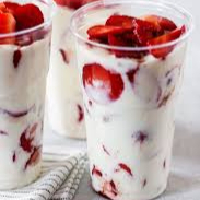 Fresas Con Crema, Cheesecake y Topping