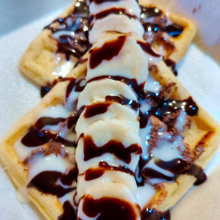 waffle nutella con platano