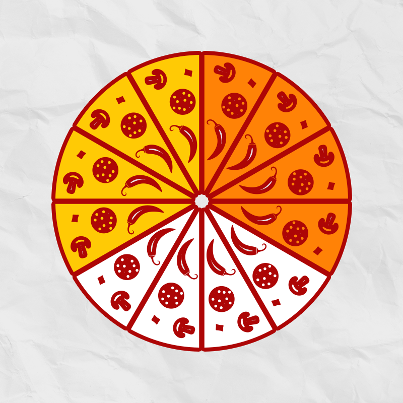 Pizza Big (40cm) contém 12 pedaços / até 3 sabores.
Obs: Caso deseje a Big com apenas 1 sabor, escolher 3 vezes o mesmo sabor.
Obs: *Todos os Sabores Salgados,contém molho de tomate e orégano.*