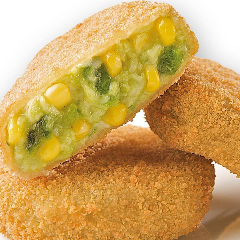 Medallones de Elote con Rajas y Queso
