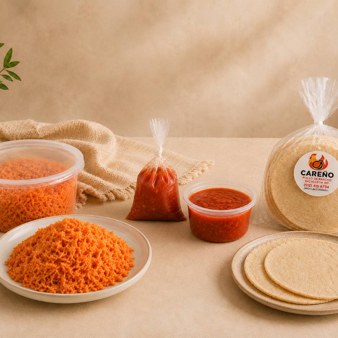 Arroz Careño Grande con Salsa y Tortillas