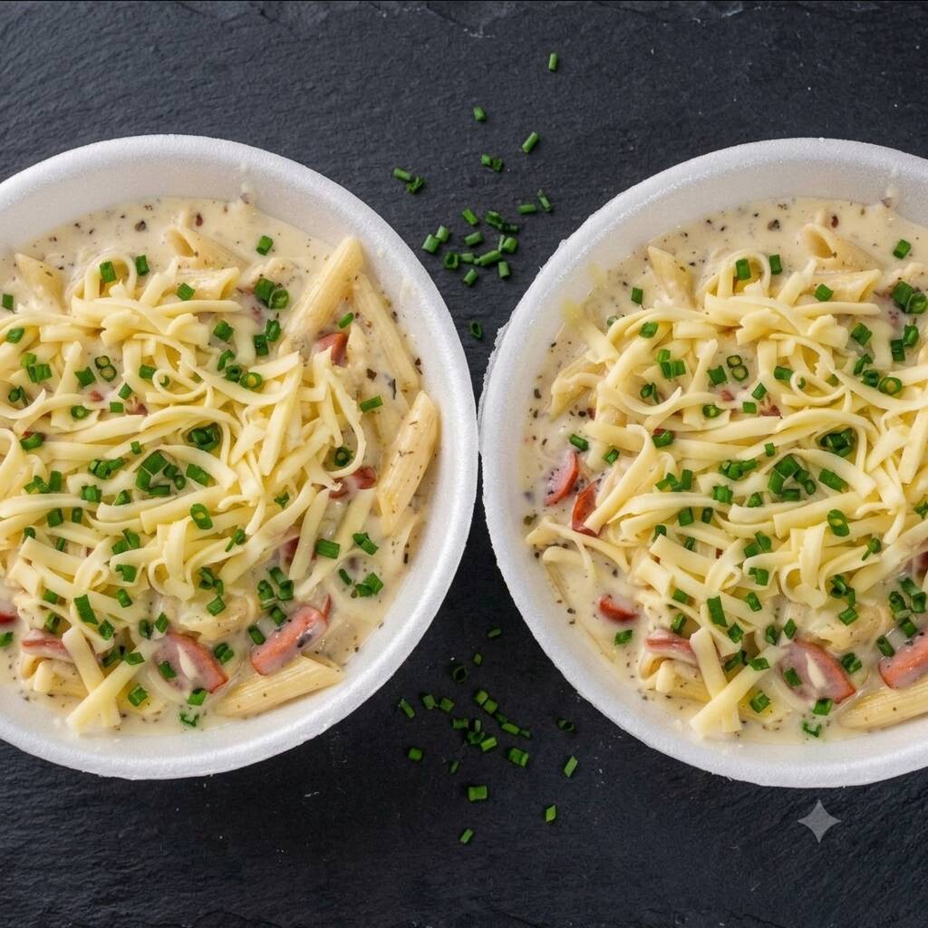 🍝 COMBO 2 MACARRÕES COMPLETOS DE 500G 🍝
Dois macarrões completos, preparados na hora, com muito sabor e aquele toque especial da KL Massas! 😋❤️
Perfeito para dividir ou garantir uma refeição deliciosa para toda a família. São 2 porções de 500g cada!