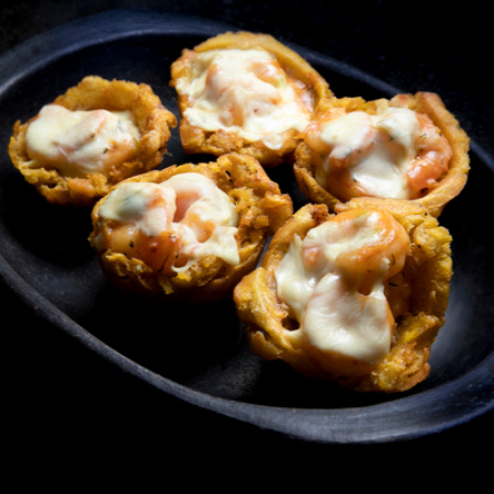 Patacones con Camarones