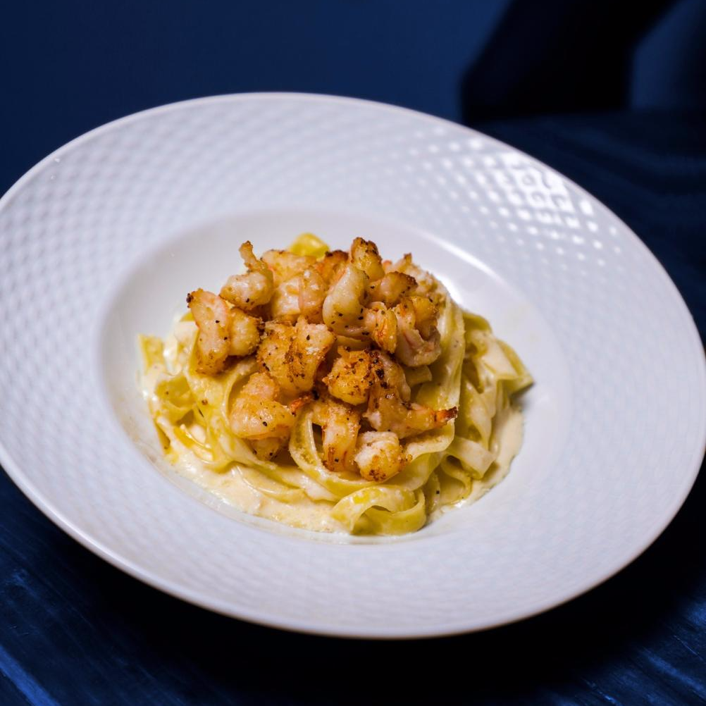 Fettuccina alfredo Camaròn