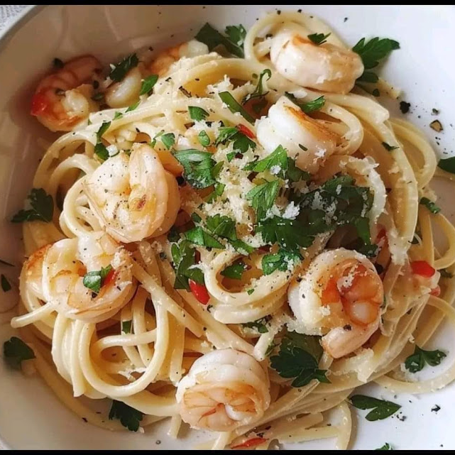 Alfredo con Camarones