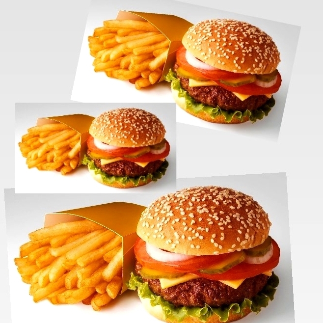 Combo 3 BURGERS GRANDES + 3 Papas Fritas 🔥