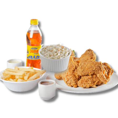 3 Presas Pollo + Papas+ Ensalada +gaseosa250🔥