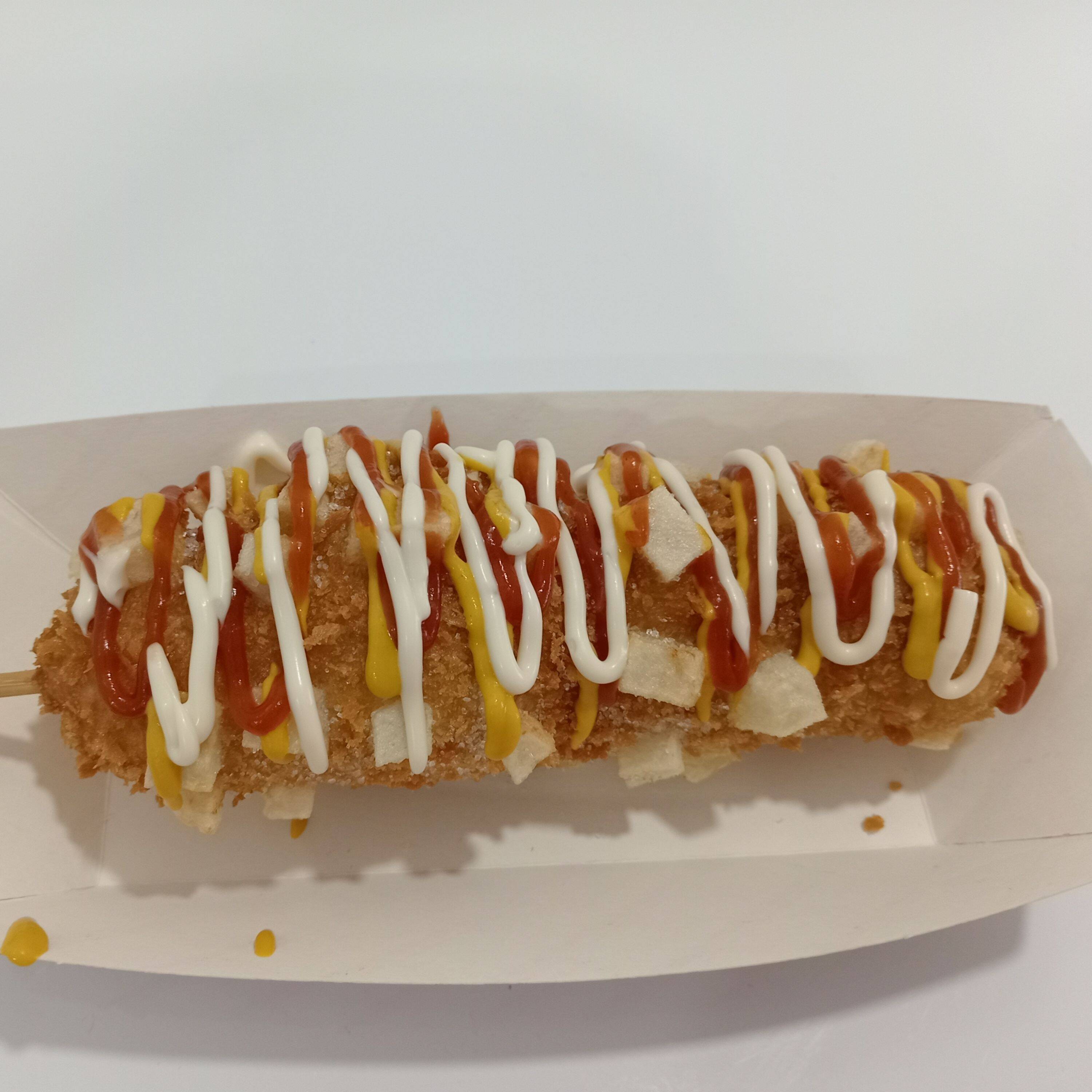 Corn Dog de Salchicha con Papas