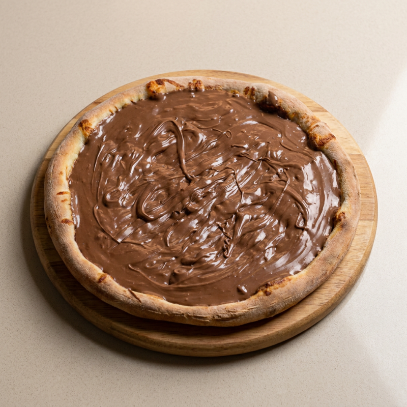 Deliciosa Pizza doce de Creme de Avelã