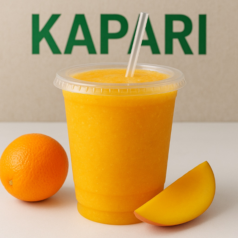 Agua de Mango-Naranja y Albahaca