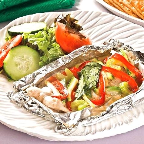 FILETE A VAPOR RELLENO DE VERDURAS.