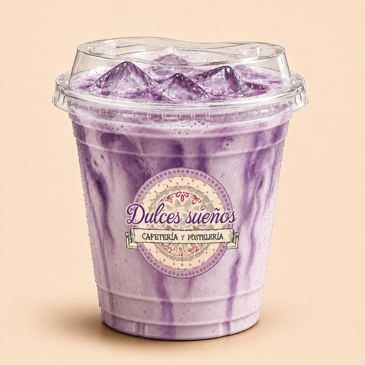 Taro latte frio