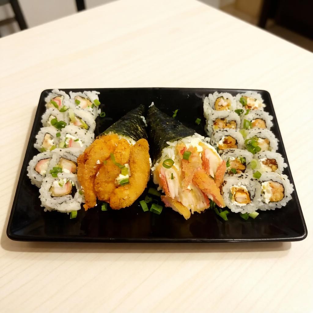 10 uramaki skin + 10 uramaki kani croc + 1 temaki ebiten + 1 temaki kani croc