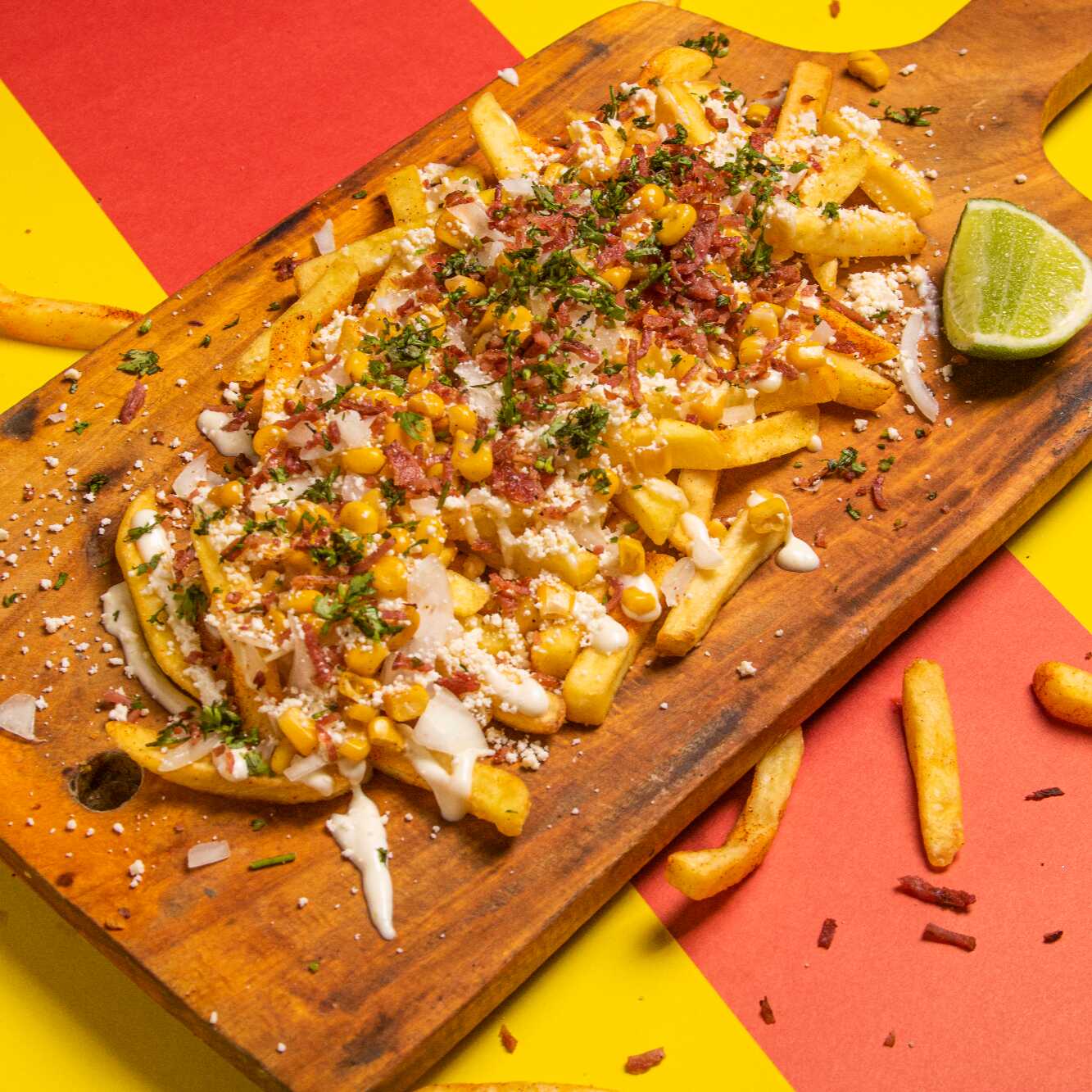 Papas Bacon Corn
