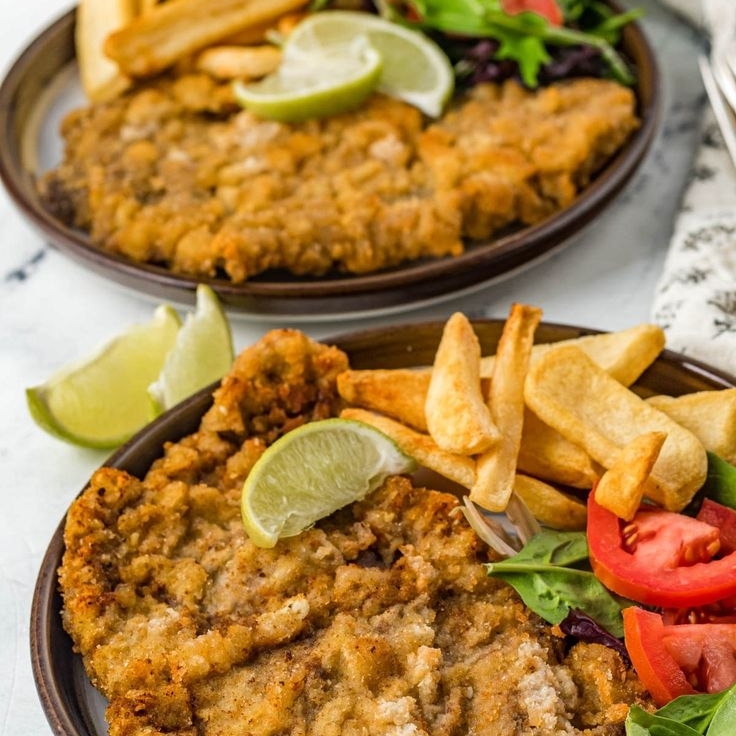 Milanesa de Res con Papas a la Francesa