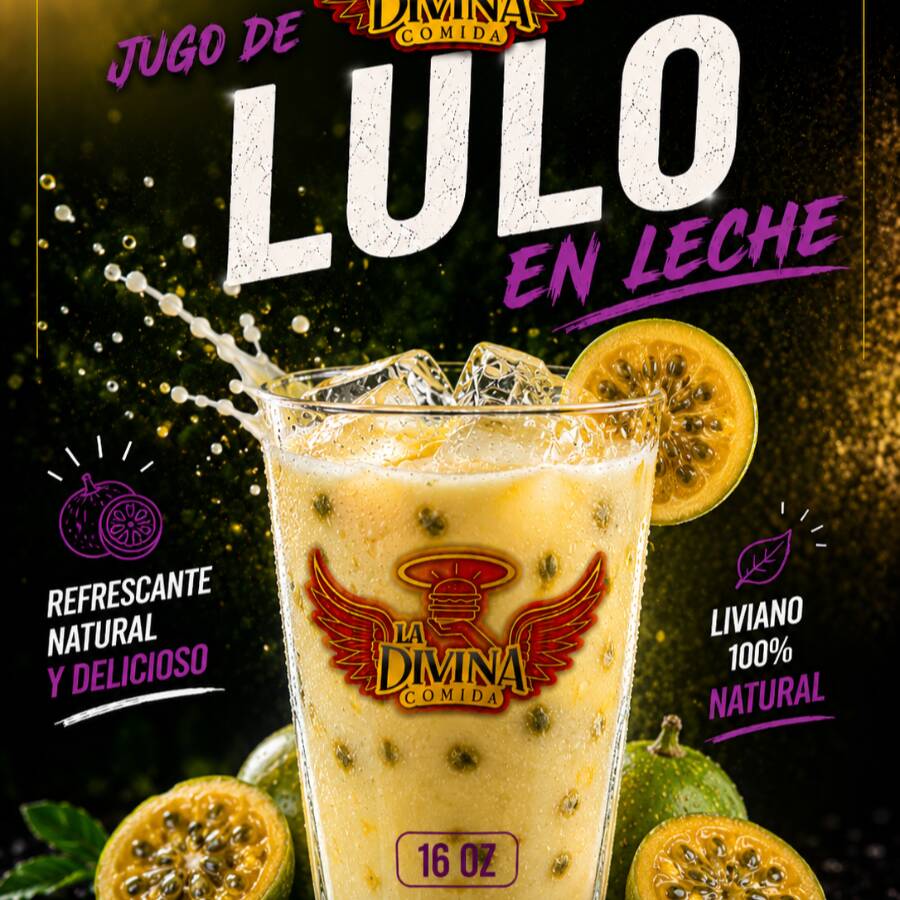 JUGO DE LULO EN LECHE
