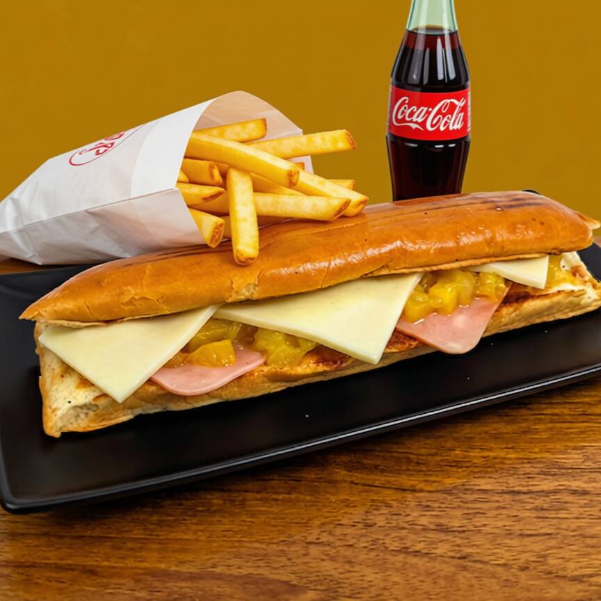 Cola Hawaiana + Papas + Bebida
