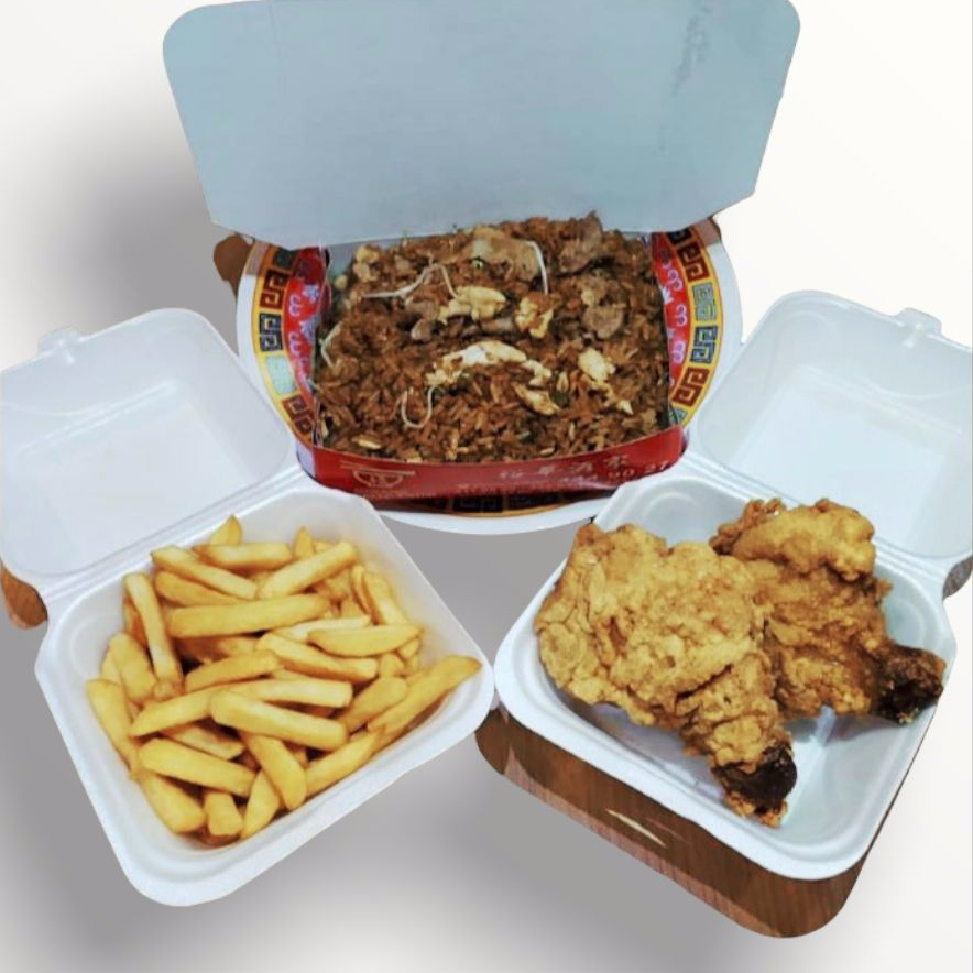 Caja pequeña + Papas + 2 Muslitos