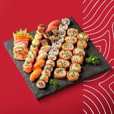 6 Hot Philadelfia Salmão 6 Hot Uramaki Ebi 6 Uramaki salmão 6 Roll Philadelphia Salmão 2 Sushi Salmão 2 Sushi Atum 2 Sushi Peixe branco 2 Sushi Skin 2 Sashimi Atum 2 Sashimi Salmão 2 Sashimi Salmão Toast 2 Sashimi Peixe branco 2 Joe Joe tradicional 2 Joe Joe Ebi 2 Joe Joe Crispy 2 Joe Joe Trufado