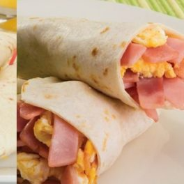 (2) Burritos de Huevo con Jamón