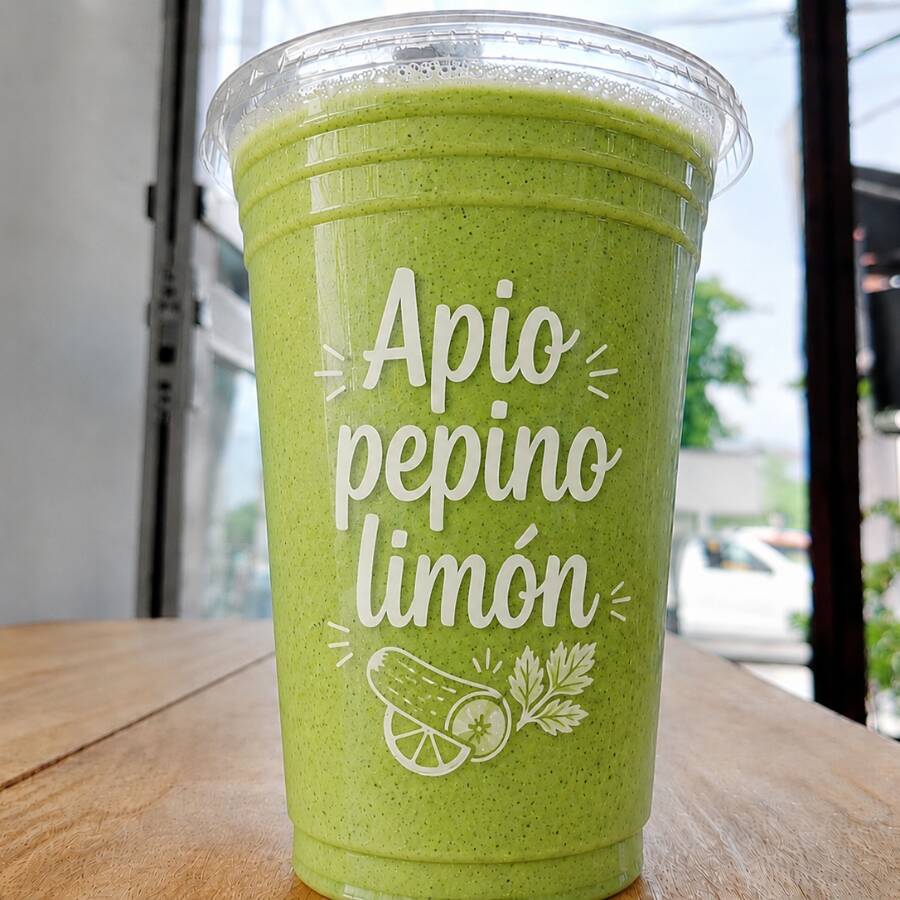APIO, PEPINO, LIMON, JUGO DIETETICO