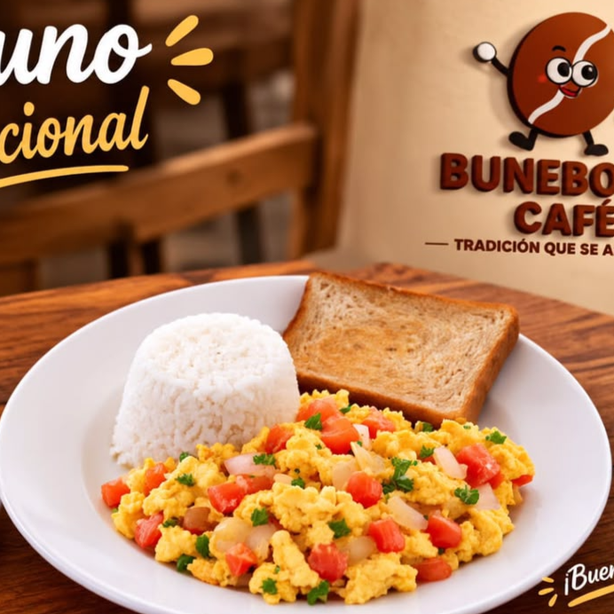 Desayuno con Huevos y Bebida