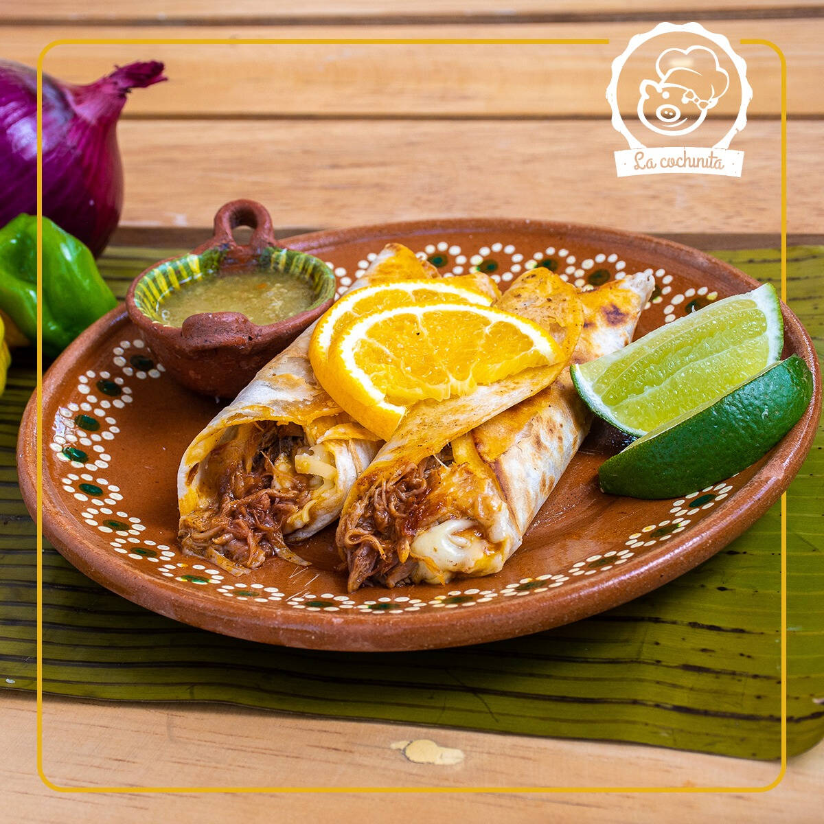 Orden de Tacos de Harina con Queso 2 pzas