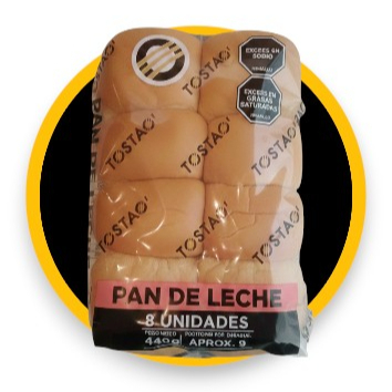 Pan Leche x 8und 440g Tostao