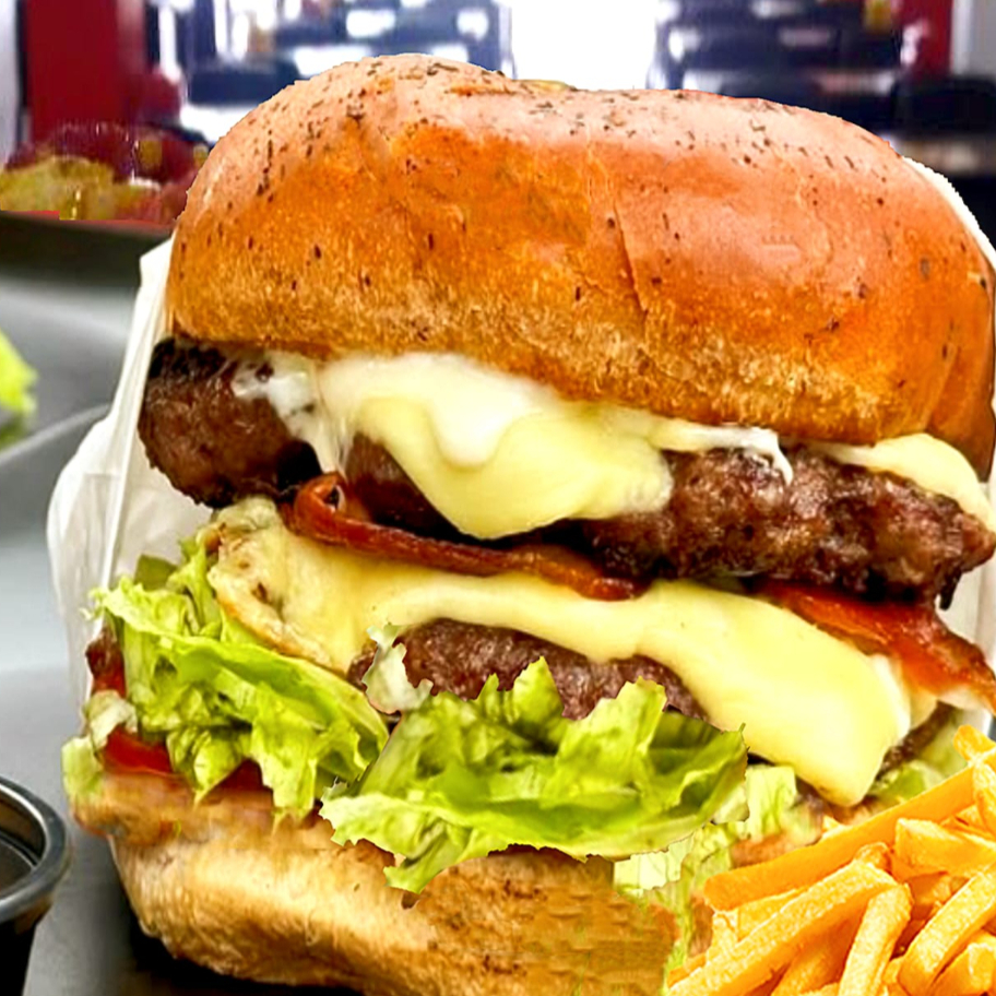 Hamburguesa Doble Carne Mozzarella.