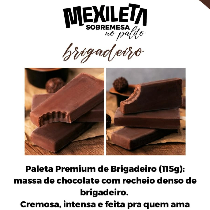 Paleta De Chocolate com recheio de Brigadeiro - 115g