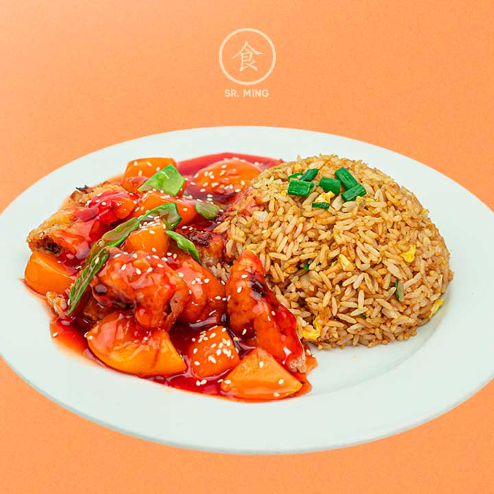 Pollo Enrrollado con Durazno
