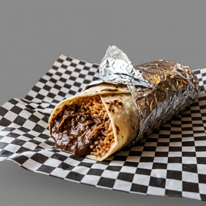 BURRITO DE POLLO EN MOLE
