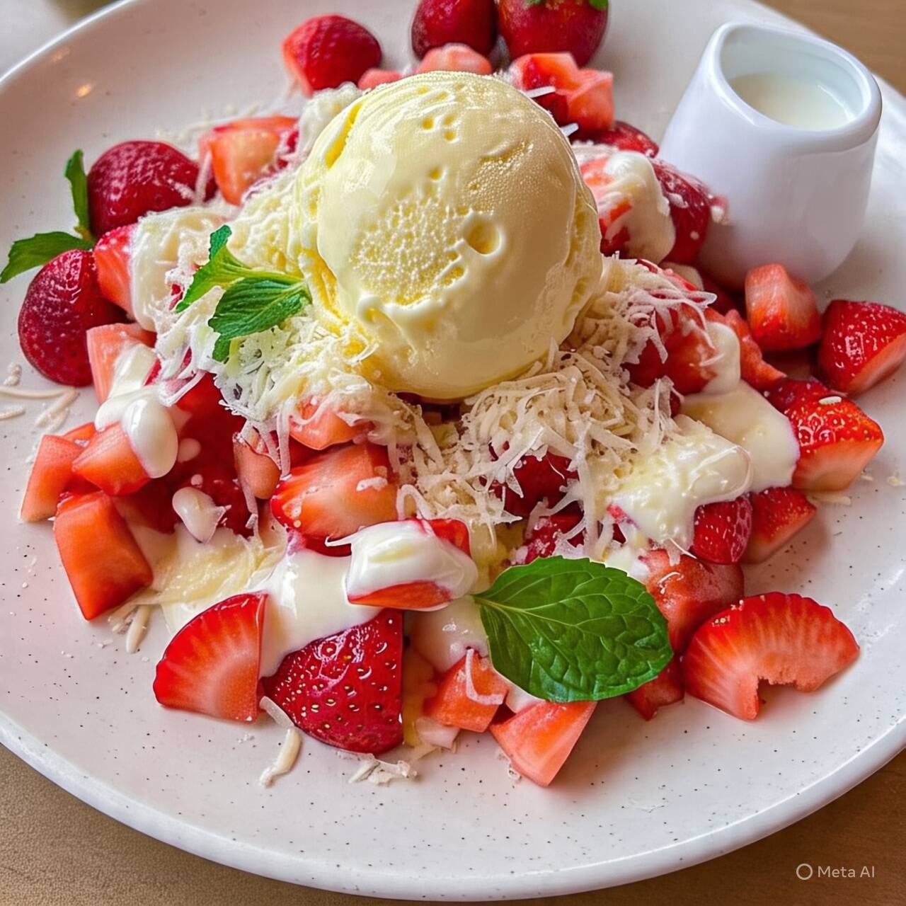 🍓Mega Fresas con Helado y Queso🍓