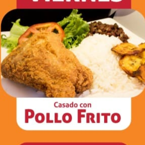 CASADO CON POLLO FRITO + Refresco