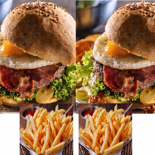 Combo 2 Burger Explosivas+Gaseosa+Papas Francesa