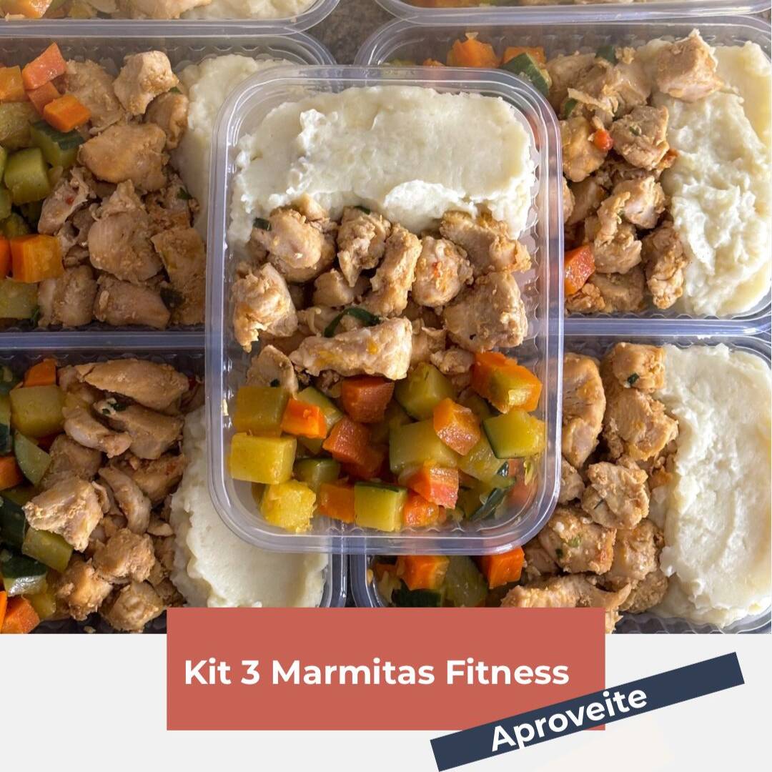 Kit degustação com 3 marmitas variadas fitness (300g cada) pra você provar e já sentir a praticidade: comida de verdade, saborosa e equilibrada, perfeita pra começar sua rotina saudável sem complicação. Aqueça de 5 a 10 minutos no micro-ondas (dependendo da potência) e pronto.