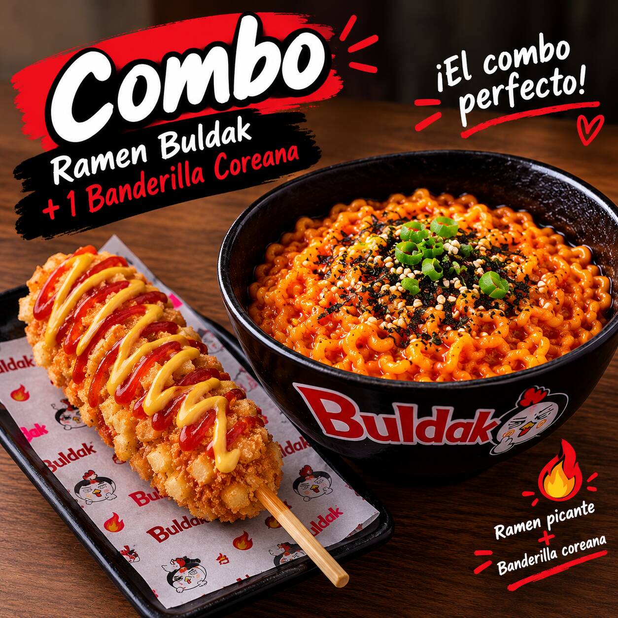 Combo 10 – Ramen preparado + Banderilla mixta