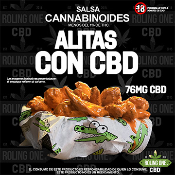Alitas con 76 mg de CBD