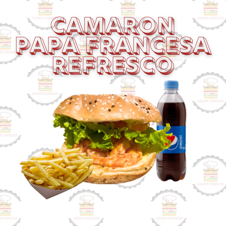 Hamburguesa de Camarón Combo