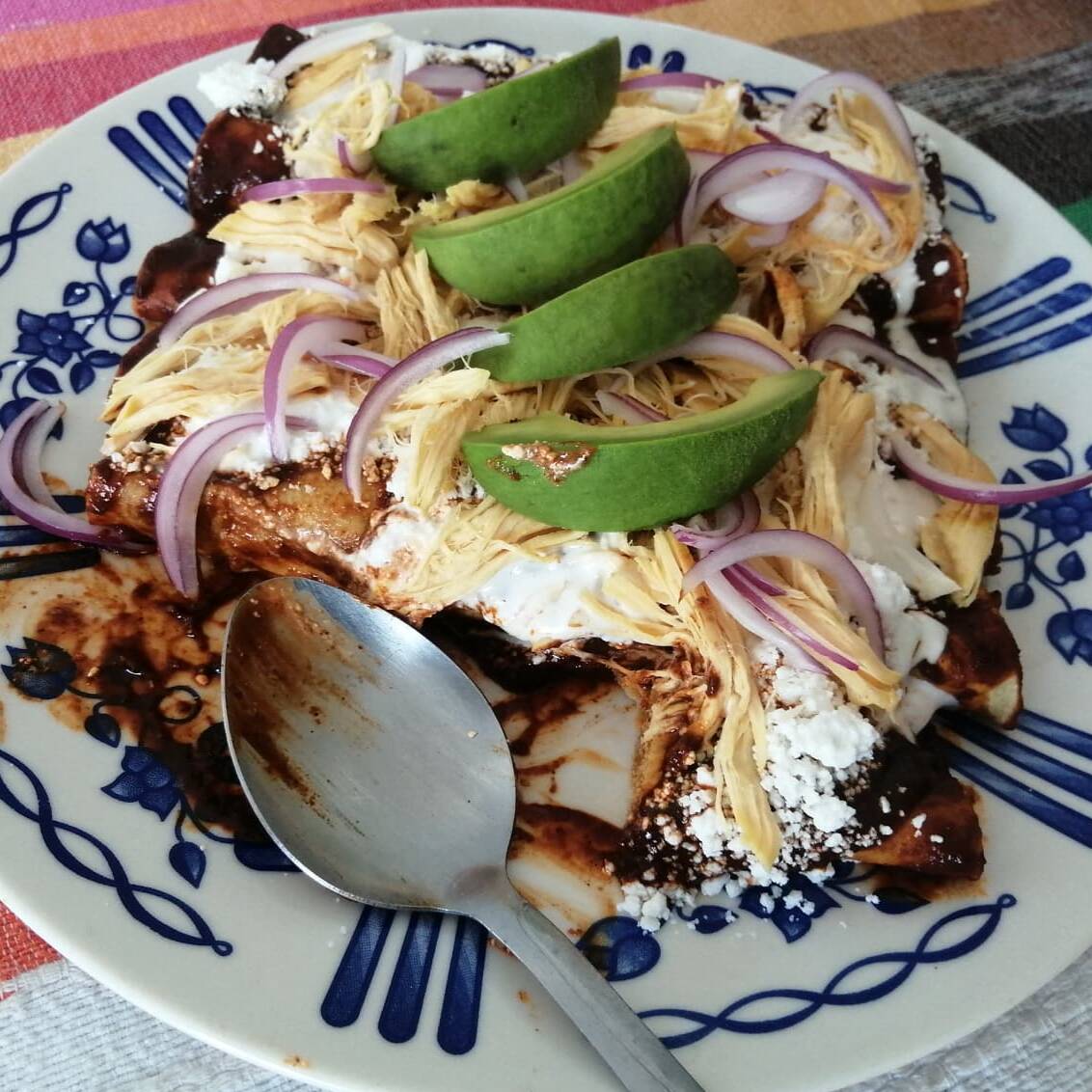 Enmoladas con pollo