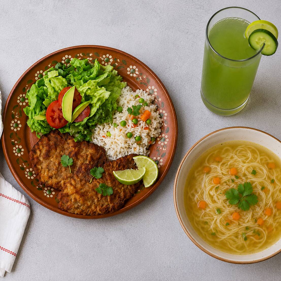 Milanesa de Pollo mas 1Lt Pepino Limón