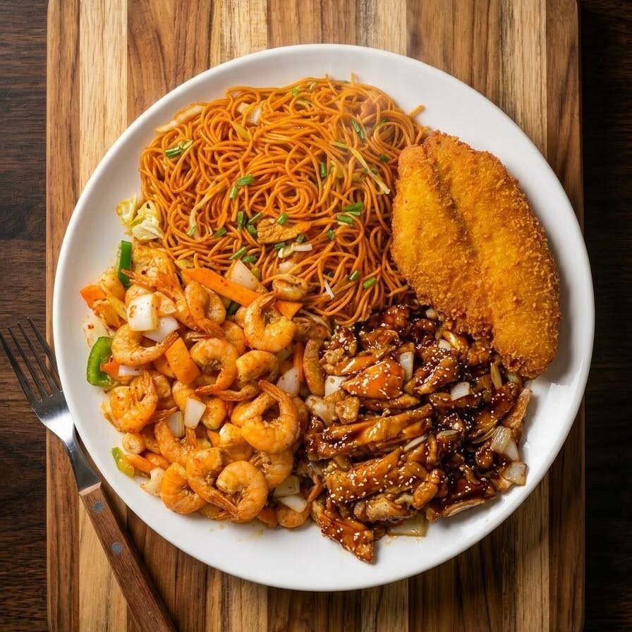 2-Guiso + Camarón y Arroz