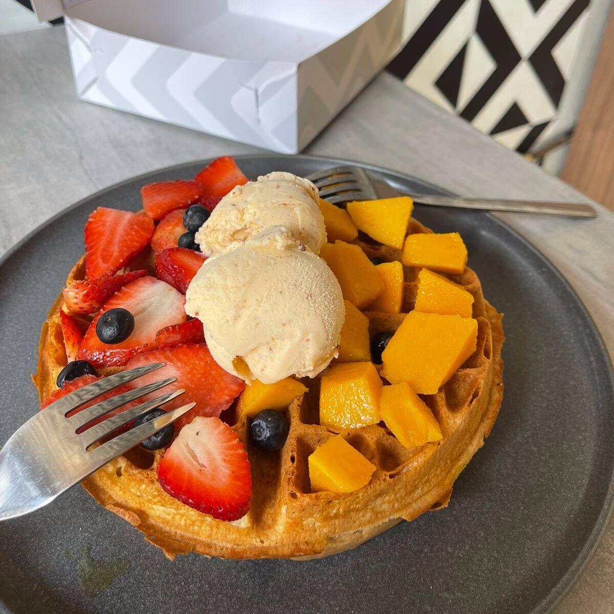 Waffle Full Fruta