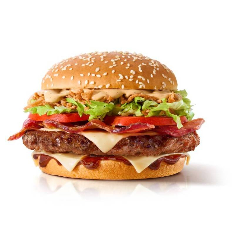 Hamburguesa grande con tocino