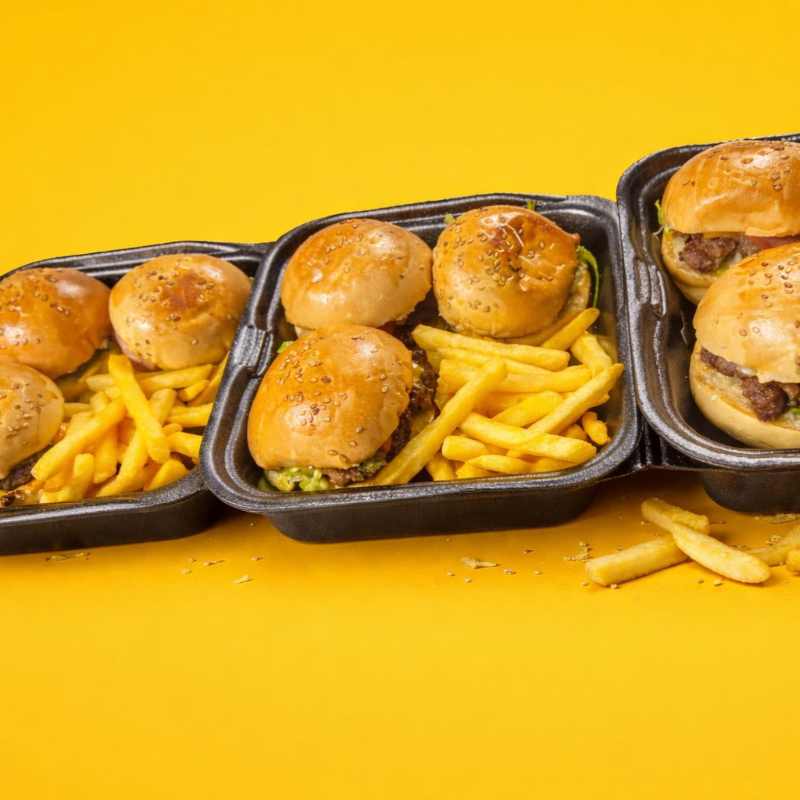 3 Combo: x3 Mini Burger + Papas Fritas