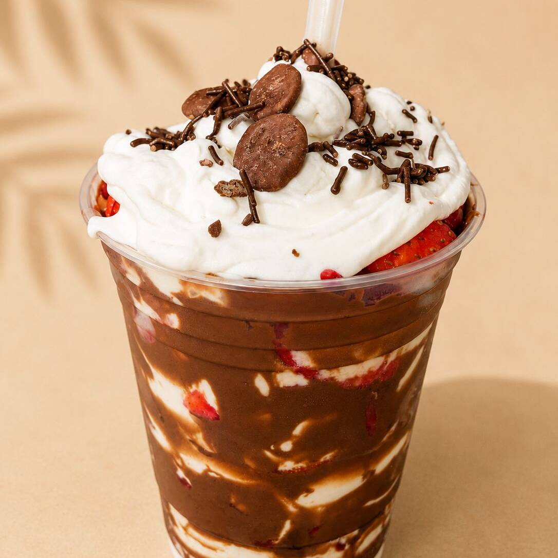 Fresa Con Crema Sencilla