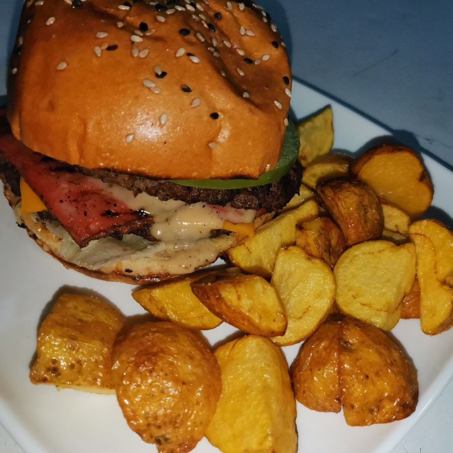 Hamburguesa Big Angus 360 g con papas