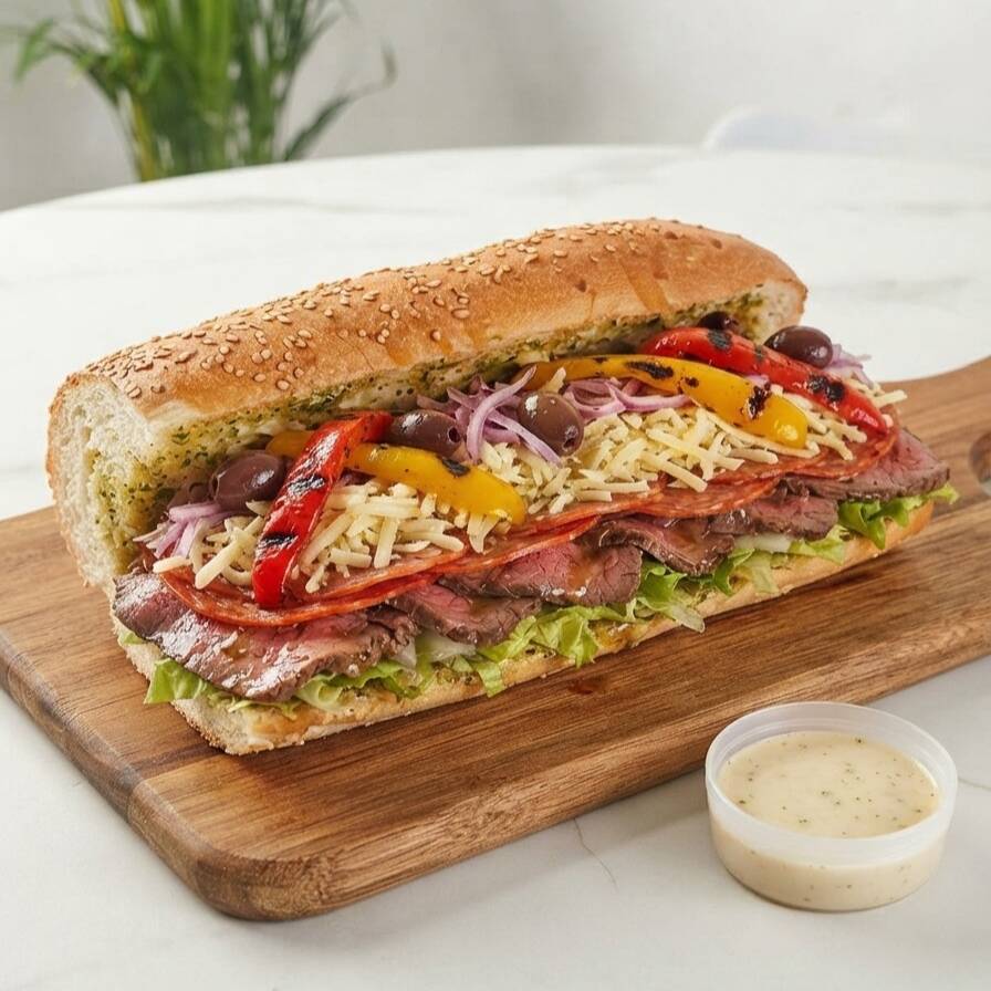 Baguette Roast Beef BBQ & Bacon 🥩🥓