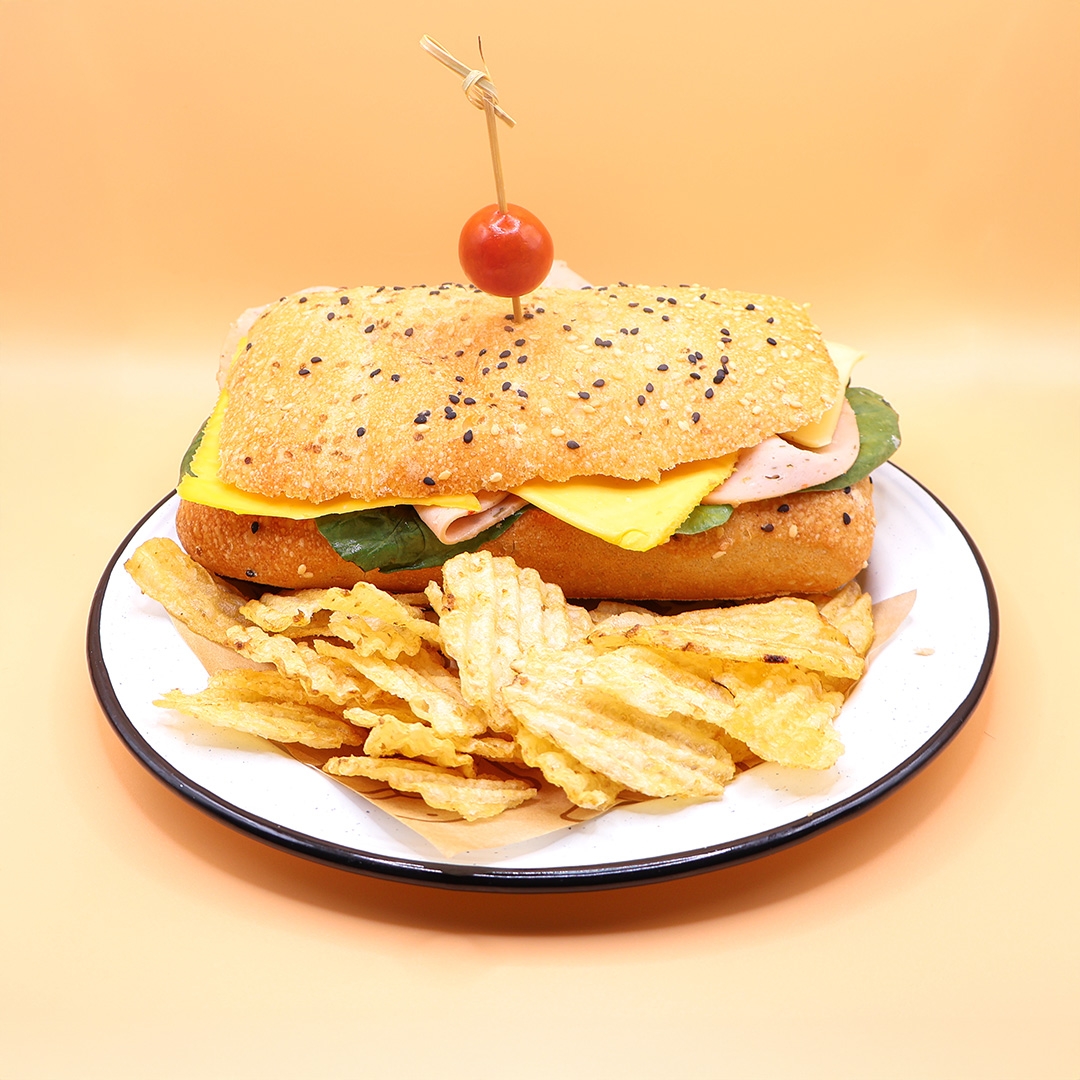 Chapata de roast beef y queso