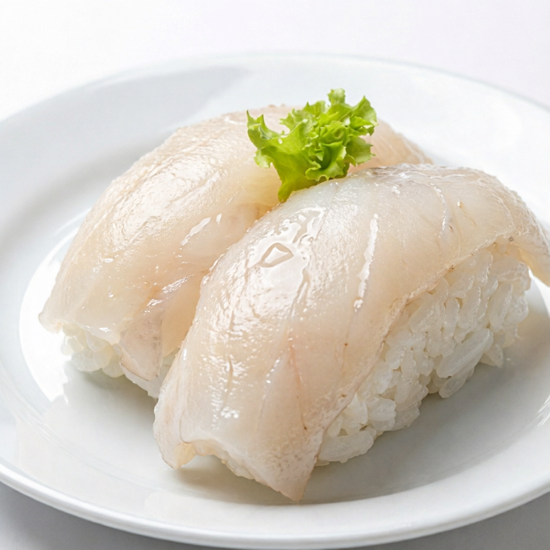Fatia de peixe branco selecionado em cima do arroz temperado